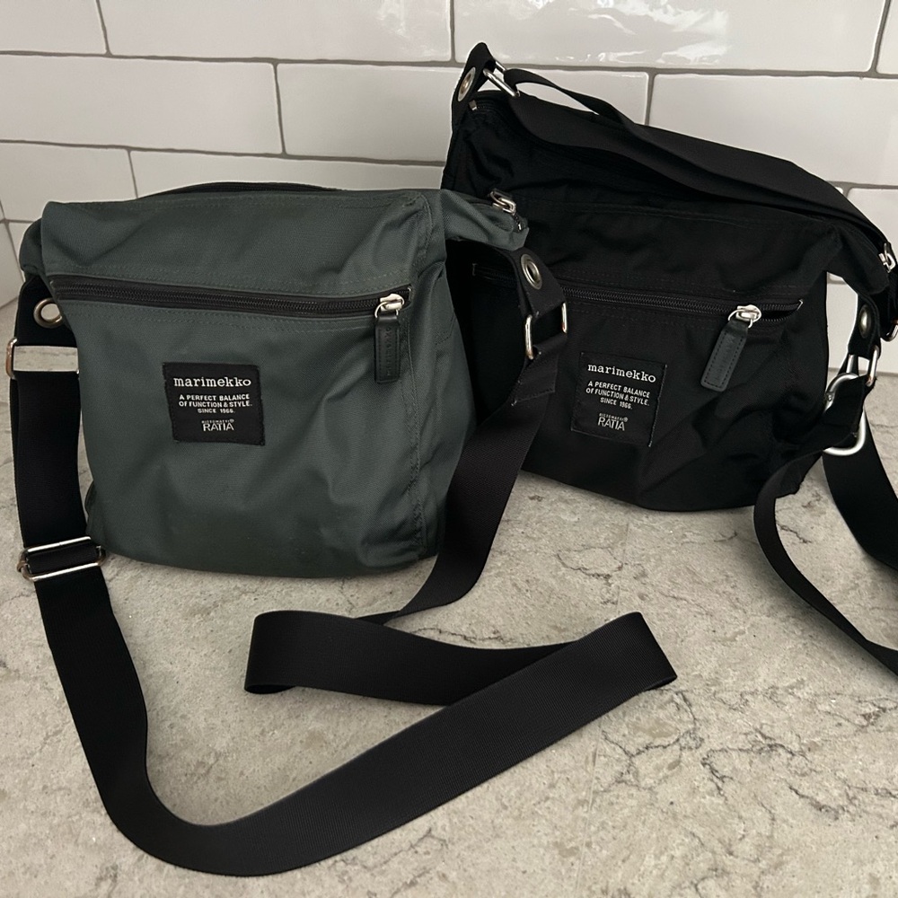 Marimekko Black and Gray Crossbody Bags